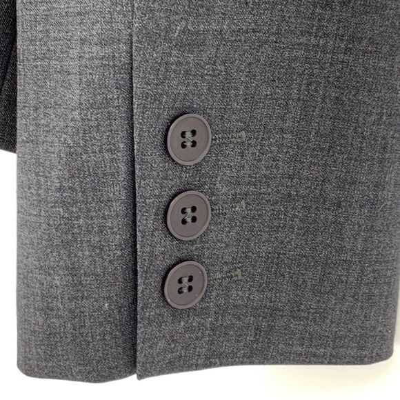 Womens Jones New York Platinum Blazer Charcoal Size 10 Stretch 3146 Washable - Picture 9 of 9